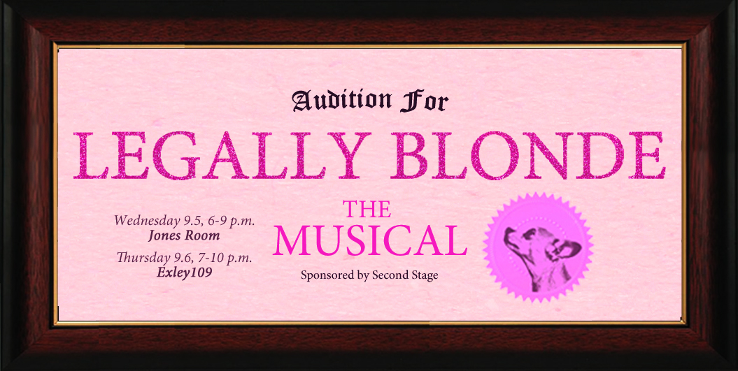 Legally Blonde the Musical Audition Banner, 2018